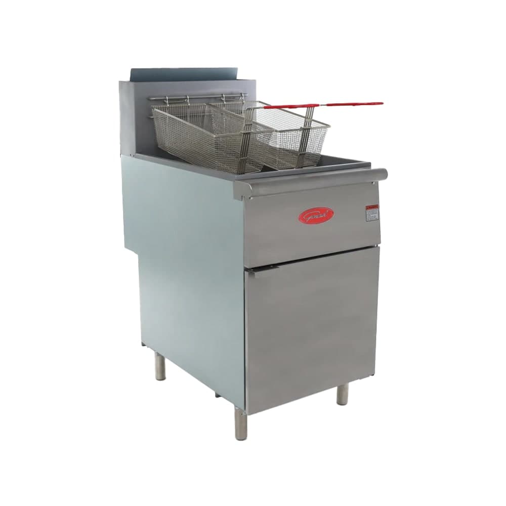 General GFF5-70N Gas Fryer - (1) 70 lb. Vat, Floor Model, Natural Gas