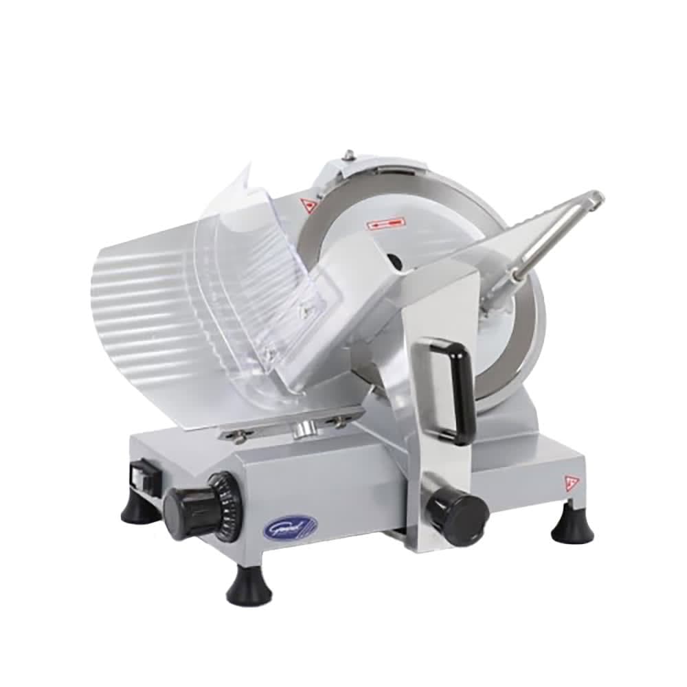 General GSE012 Manual Meat & Cheese Slicer w/ 12" Blade - Belt Driven, 1/3 hp