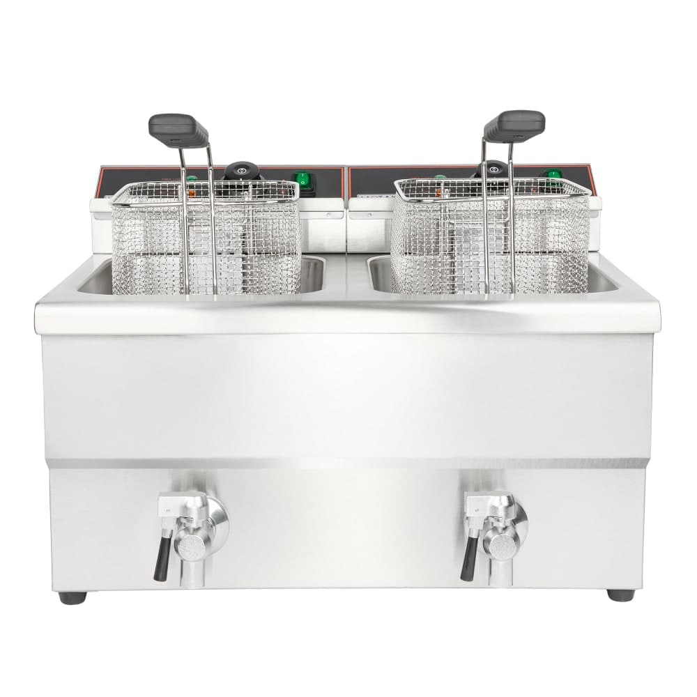 MoTak MCFD8 Countertop Electric Fryer - (2) 18 lb Vats, 208-240v