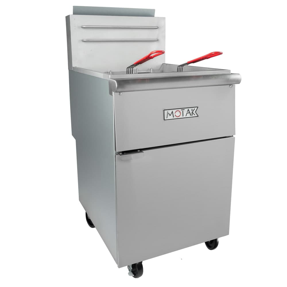 MoTak MGF5-N-C Gas Fryer - (1) 70 lb Vat, Floor Model, Natural Gas