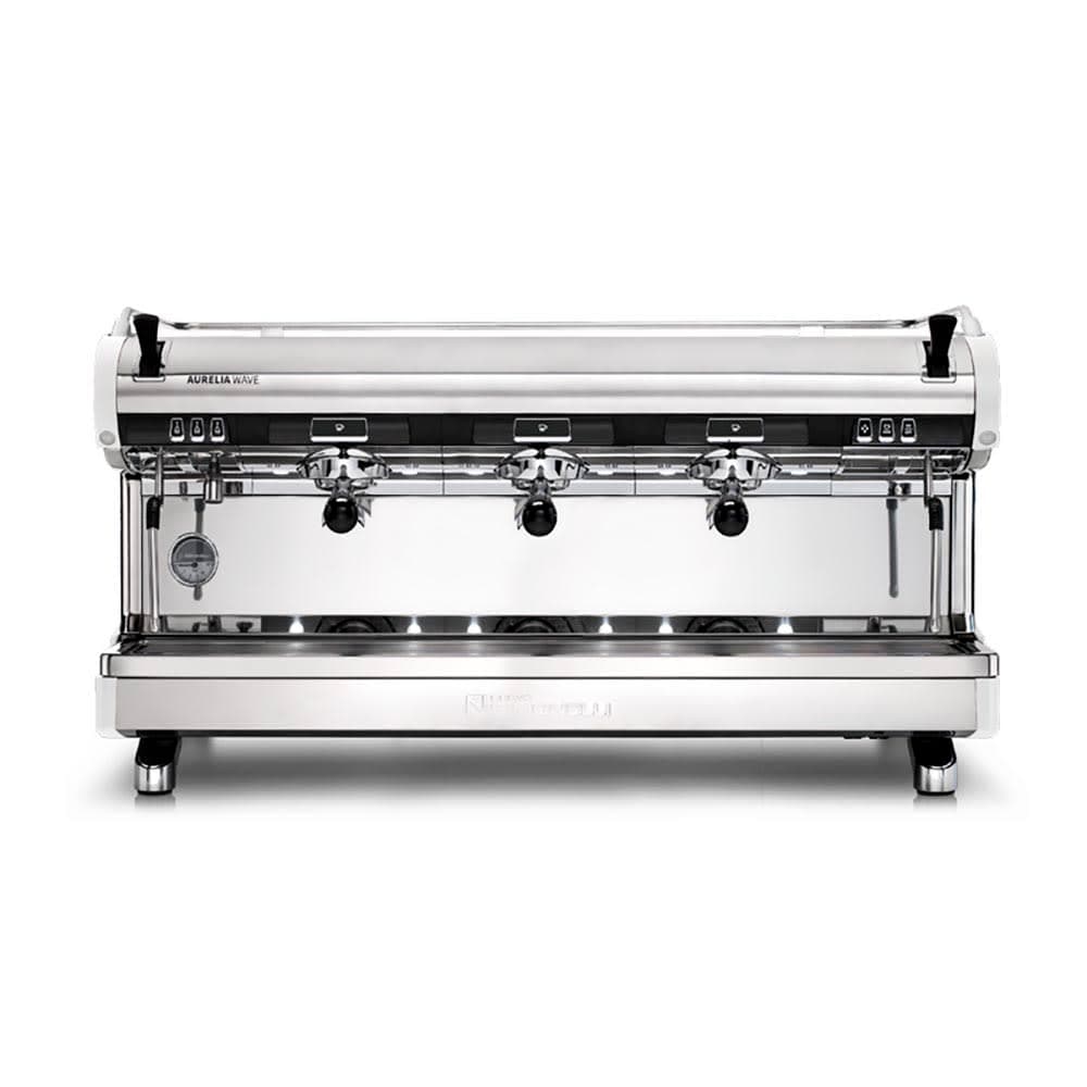 Nuova Simonelli Semi-Automatic Espresso Machine w/ (3) Group & 17 liter Boiler - 220v/1ph, Silver (AURELIA WAVE SEMI 3GR)