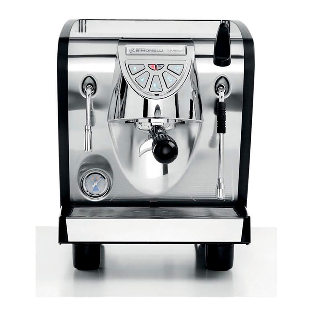 Nuova Simonelli Automatic Volumetric Espresso Machine w/ 2 liter Boiler - 115v, Black (MUSICA BLACK POUR OVER)