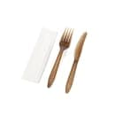 Sustainable Agave Disposable Cutlery Set - Upcycled Agave, Brown (FRKNAGAKIT300) thumbnail 2