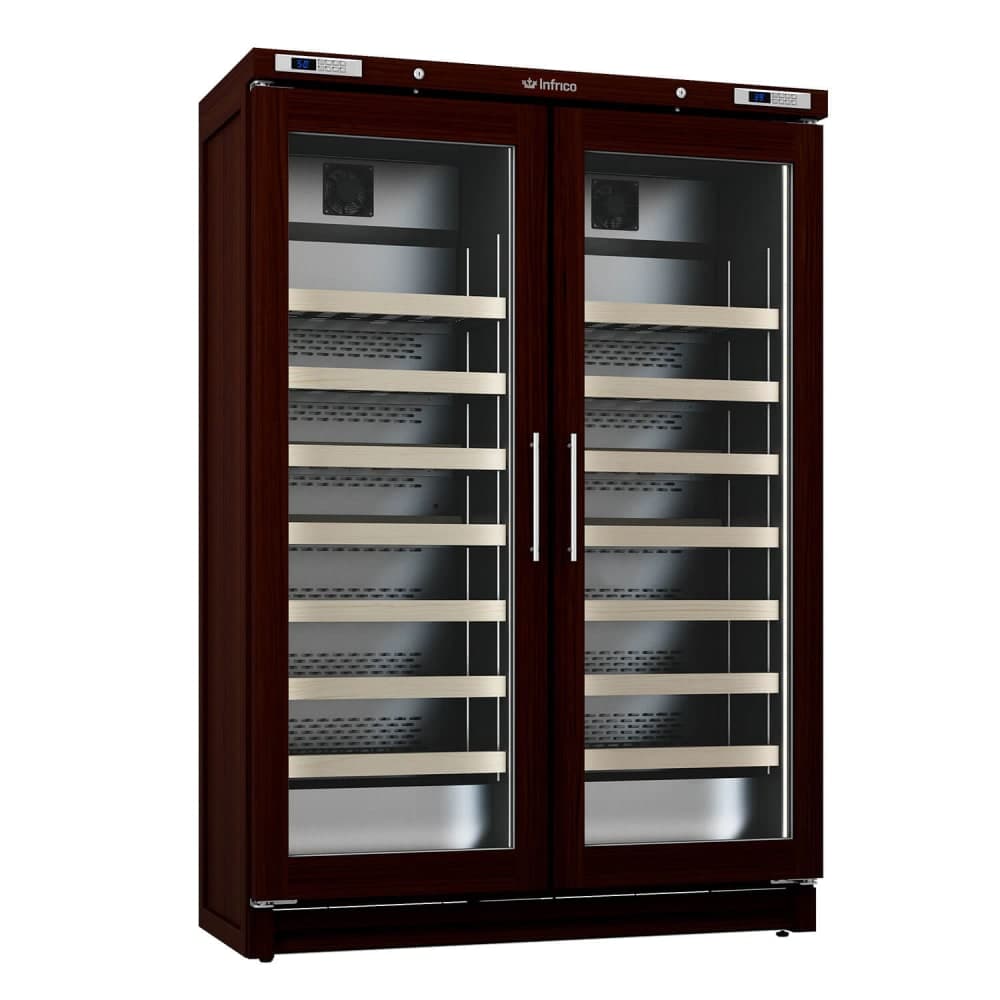 Infrico IMD-EVV200MX 51 3/4" Two Section Wine Cooler w/ (2) Zone, 200 Bottle Capacity, 115v