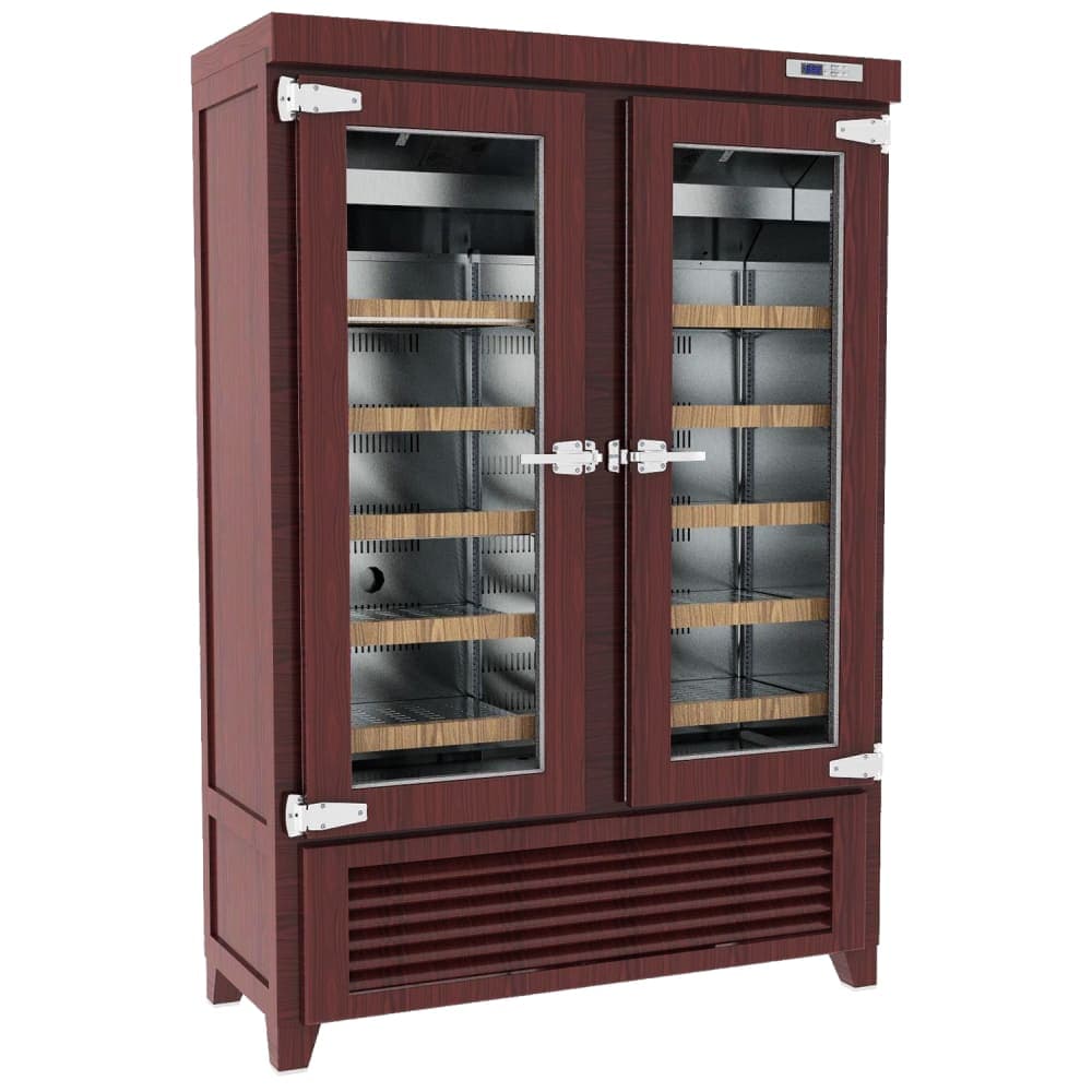 Infrico IMD-EVV49R2G 54 1/2" Two Section Wine Cooler w/ (1) Zone, 180 Bottle Capacity, 115v