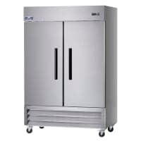 Infrico IRR-AN49CR 54 1/2" Two Section Reach In Refrigerator, (2) Left/Right Hinge Glass Doors, 115v thumbnail 2