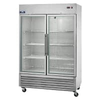 Infrico IRR-AN49CR 54 1/2" Two Section Reach In Refrigerator, (2) Left/Right Hinge Glass Doors, 115v thumbnail 3