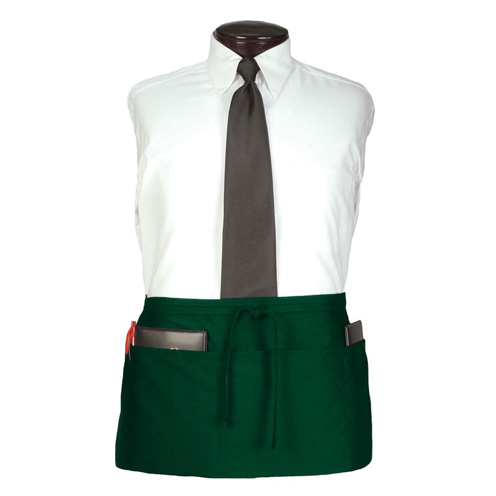 Chef Revival 3 Pocket Waist Apron - 25" x 11", Polyester, Hunter Green (CL3PWACHG-1)