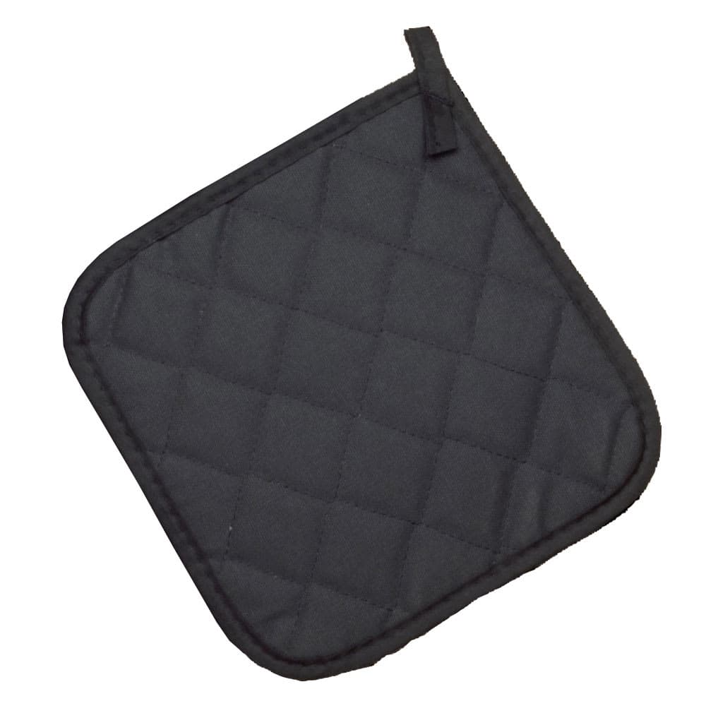 Chef Revival 8" Square Pot Holder - Terry, Black (CLPT8BKBK-1)