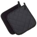 Chef Revival 8" Square Pot Holder - Terry, Black (CLPT8BKBK-1) thumbnail 2