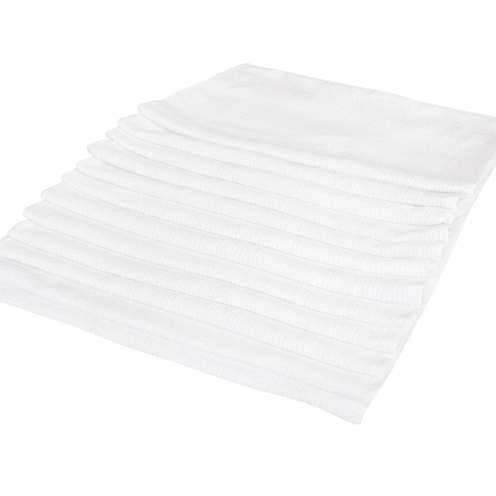 Chef Revival White Ribbed Terry Cloth Bar Towel, 16" x 19" (LBMR)