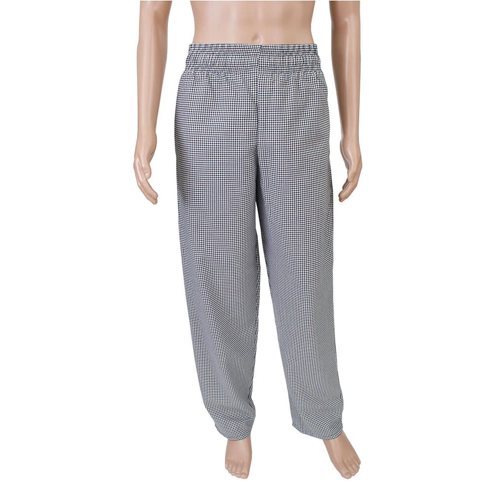 Chef Revival Baggy Chef Pants w/ Elastic Waist - Poly Cotton, Houndstooth, 1XL (RZPANTFC1X)
