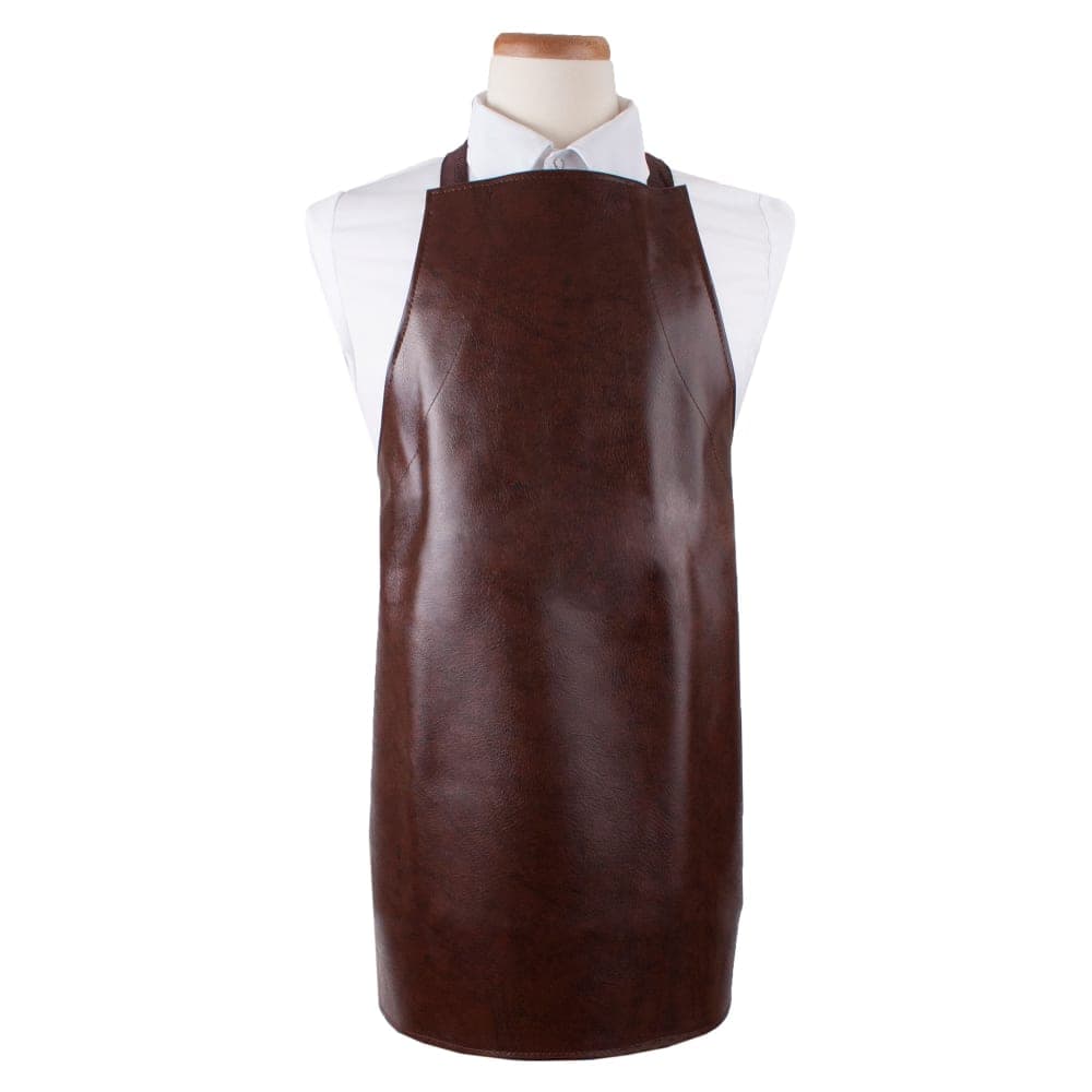Chef Revival Heavy Duty Bib Apron - 26" x 28", Vinyl, Brown (VAHD)