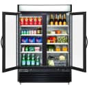 Maxx Cold MVMR48B 54" V-Series Two Section Glass Door Merchandiser - (2) Left/Right Hinge Doors, Black, 120v thumbnail 3