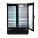 Maxx Cold MXGDM-50RBHC 54" X-Series Two Section Glass Door Merchandiser - (2) Left/Right Hinge Doors, Black, 120v thumbnail 6