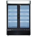 Maxx Cold MXM2-48RBHC 54" X-Series Two Section Glass Door Merchandiser - (2) Left/Right Hinge Doors, Black, 120v thumbnail 2