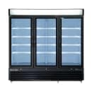 Maxx Cold MXM3-72RBHC 81" X-Series Three Section Glass Door Merchandiser - (3) Left/Right Hinge Doors, Black, 120v thumbnail 2