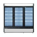 Maxx Cold MXM3-72RHC 81" X-Series Three Section Glass Door Merchandiser - (3) Left/Right Hinge Doors, White, 120v thumbnail 2