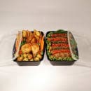 CuBE Packaging 56 oz Rectangular Container w/ Lid - Plastic, Black (CR-1156B) thumbnail 2