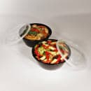 CuBE Packaging 32 oz Round Container w/ Lid - Plastic, Black (CO-632B) thumbnail 4