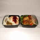 CuBE Packaging 64 oz Square Container w/ Lid - Plastic, Black (CS-1064B) thumbnail 2