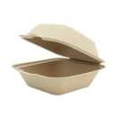 Genera 6" Square Disposable To Go Food Container - Molded Fiber, Natural (TCA6X6B400IN) thumbnail 3