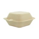 Genera 6" Square Disposable To Go Food Container - Molded Fiber, Natural (TCA6X6B400IN) thumbnail 5
