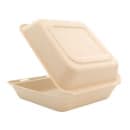 Genera 8" Square Disposable To Go Food Container - Molded Fiber, Natural (TCA8X8B200IN) thumbnail 5