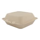 Genera 8" Square Disposable To Go Food Container - Molded Fiber, Natural (TCA8X8B200IN) thumbnail 6