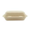 Genera Rectangular Disposable To Go food Container - 9" x 6", Molded Fiber, Natural (TCA9X6B200IN) thumbnail 2