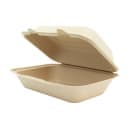 Genera Rectangular Disposable To Go food Container - 9" x 6", Molded Fiber, Natural (TCA9X6B200IN) thumbnail 3