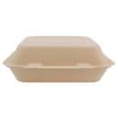 Genera 9" Square Disposable To Go Food Container w/ (3) Compartments - Molded Fiber, Natural (TCA9X93CB200IN) thumbnail 2
