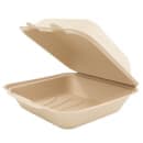 Genera 9" Square Disposable To Go Food Container - Molded Fiber, Natural (TCA9X9B200IN) thumbnail 4