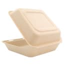 Genera 9" Square Disposable To Go Food Container - Molded Fiber, Natural (TCA9X9B200IN) thumbnail 5