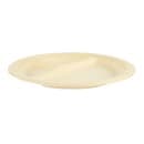 Genera 9" Round Disposable Plate w/ (3) Compartments - Molded Fiber, Natural (TPA903CB500IN) thumbnail 3