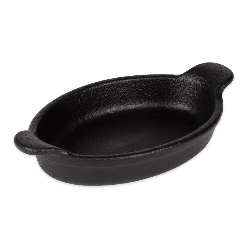 Diversified Ceramics DCI596BI 12 oz. Oval, Ceramic Baking Dish, Black Iron
