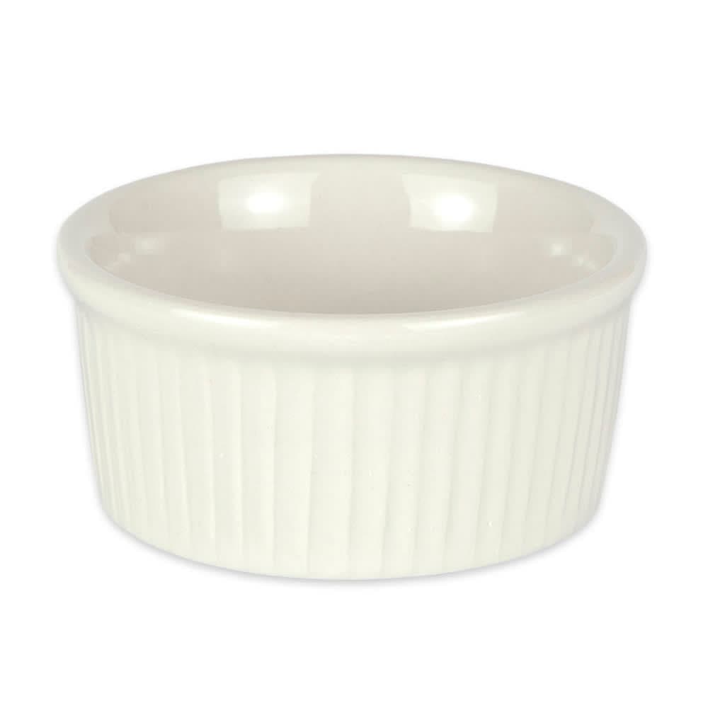 Diversified Ceramics DCI834.5W 4 oz Fluted Ramekin - Ceramic, White