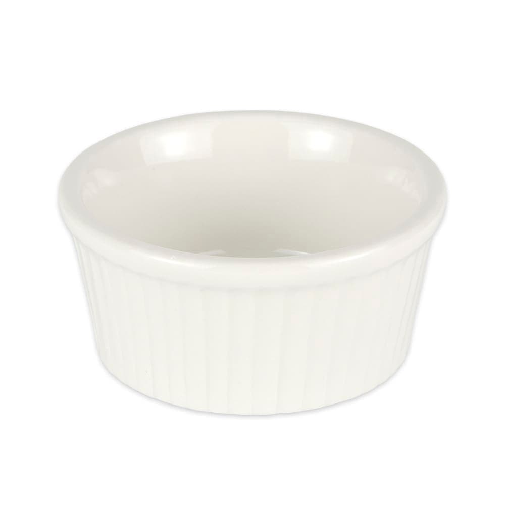 Diversified Ceramics DCI845W 4 1/2 oz Fluted Ramekin - Ceramic, White