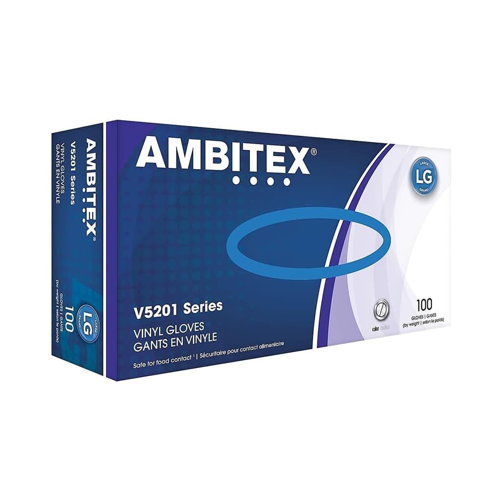 Strong AMBITEX® General Purpose Vinyl Gloves - Powder Free, Large (VLG5201)