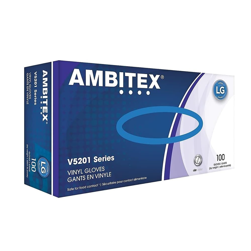 Strong AMBITEX® General Purpose Vinyl Gloves - Powder Free, Medium (VMD5201)