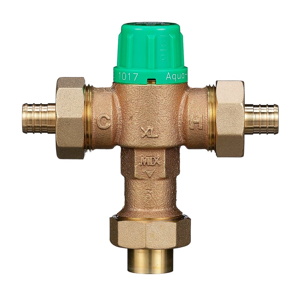 Zurn Industries 34-ZW1017XL2PEX1C 3/4" Thermostatic Mixing Valve w/ (2) PEX & (1) Copper Sweat Tailpieces