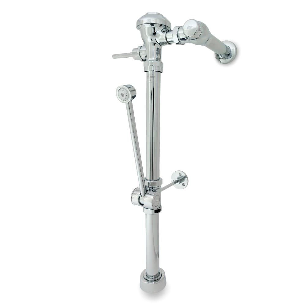 Zurn Industries Z6000PL-WS1-BWN Exposed Manual Flush Valve Plus w/ Bedpan Washer - 1.6 gpf