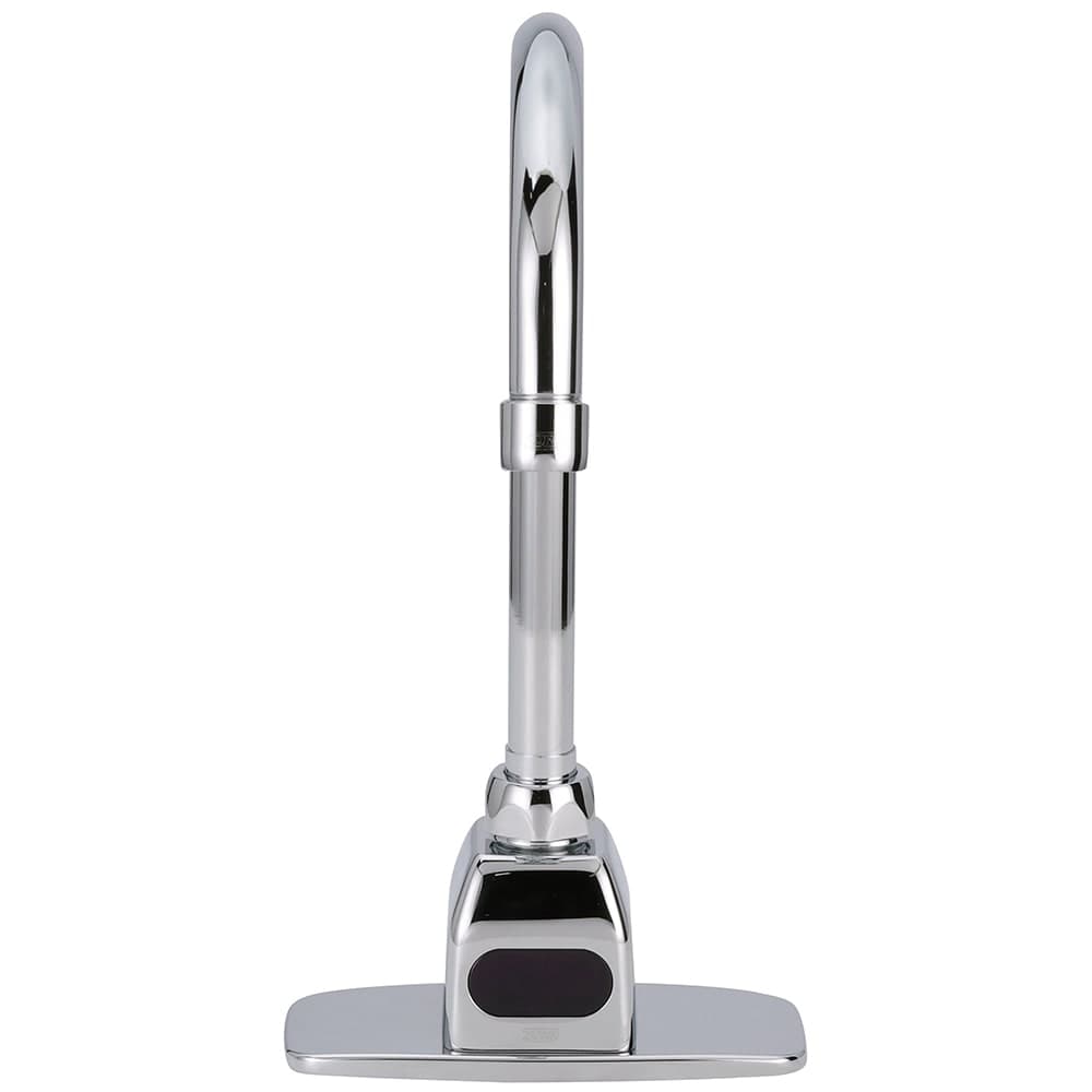 Zurn Industries Z6920-XL-ACA-CP4 Deck Mount Gooseneck Sensor Faucet w/ 0.5 gpm Aerator & 6 VDC Power Converter - 4" Plate, Chrome