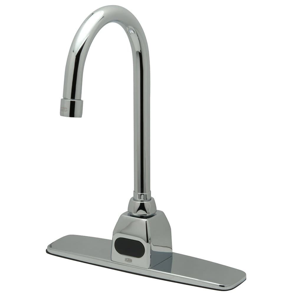 Zurn Industries Z6920-XL-CP8 Deck Mount Gooseneck Sensor Faucet w/ 0.5 gpm Aerator & 8" Plate - Chrome