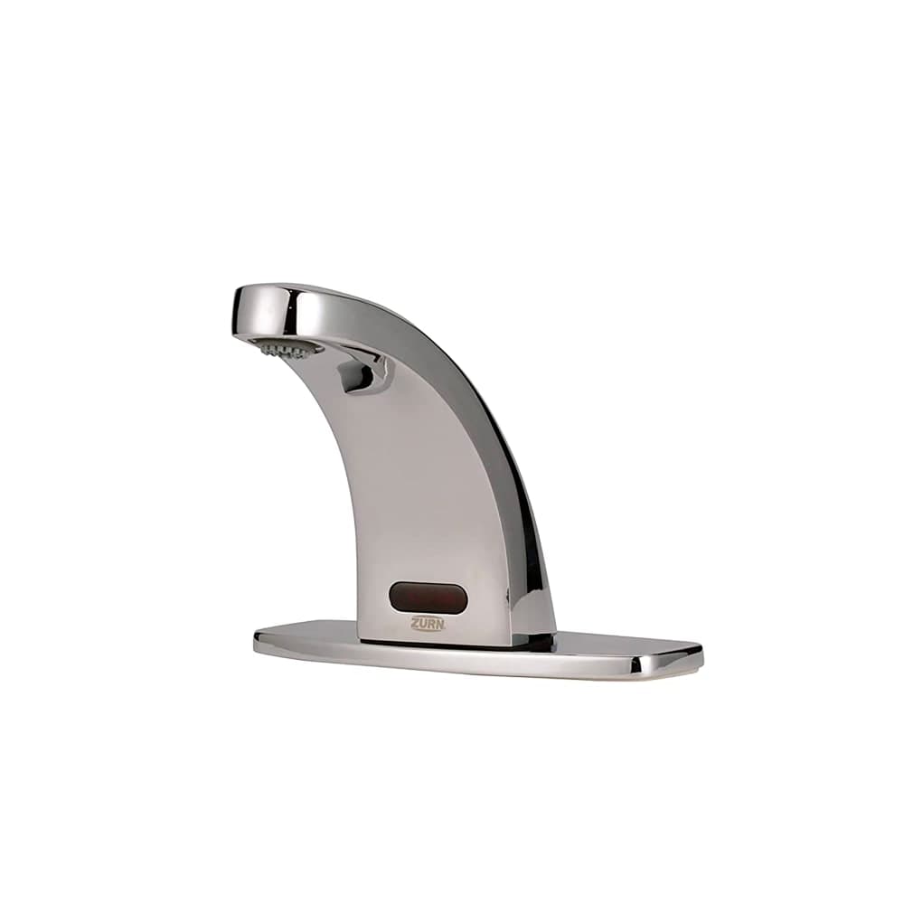 Zurn Industries Z6936-CP4-L Deck Mount Battery Sensor Faucet w/ 1.0 gpm Aerator - 4" Plate, Chrome