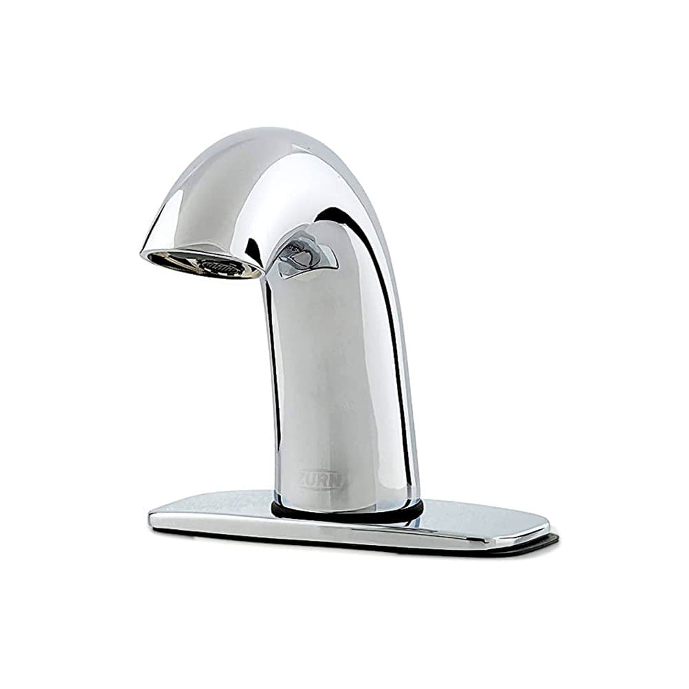 Zurn Industries Z6950-XL-S-CP4-F-W2 Deck Mount Battery Sensor Faucet w/ 0.5 gpm Aerator - 4" Plate, Chrome