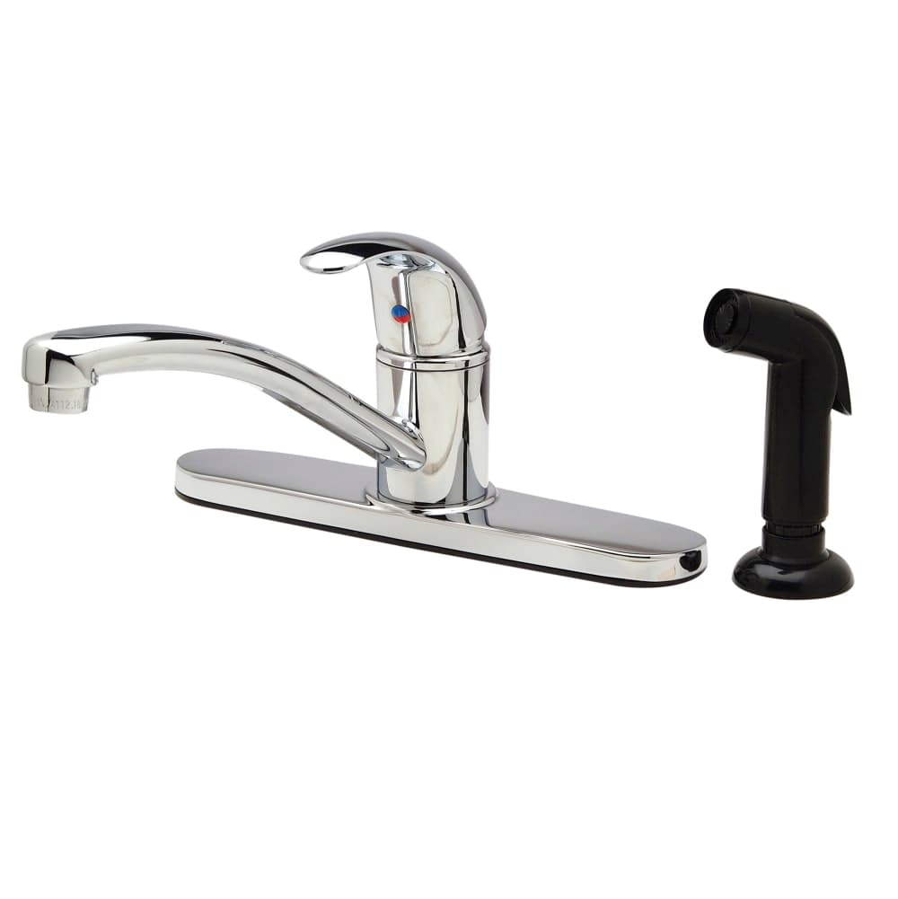 Zurn Industries Z7872C-XL Deck Mount Faucet w/ 2.2 gpm Aerator & 48" Spray - 9 3/8" Swing Spout, 8" Centers