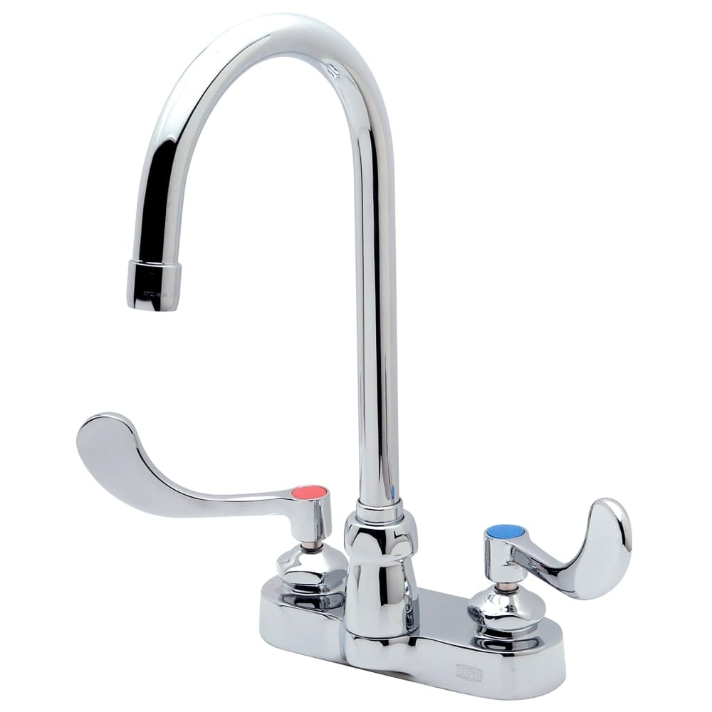 Zurn Industries Z812B4-XL-17F Deck Mount Faucet w/ 1.5 gpm Aerator - 5 3/8" Swivel Gooseneck Spout, 4" Centers