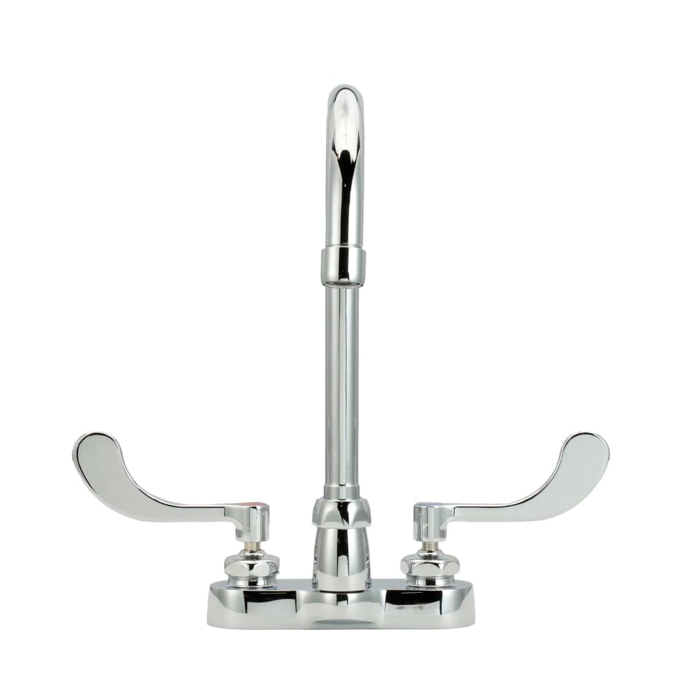 Zurn Industries Z812B4-XL-3F Deck Mount Faucet w/ 0.5 gpm Spray Outlet - 5 3/8" Swivel Gooseneck Spout, 4" Centers
