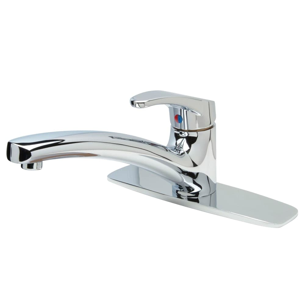 Zurn Industries Z82300-XL-CP8 Deck Mount Faucet w/ 2.2 gpm Aerator - 10" Swing Spout, 8" Plate